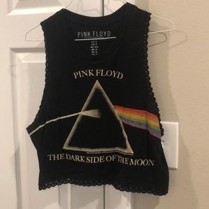 Pink Floyd black crop top